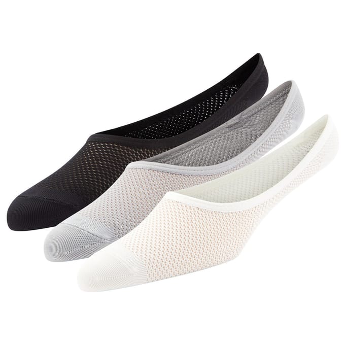 Superga Dames/Dames No Show Sokken (Set van 3) (Wit/Grijs/Zwart)