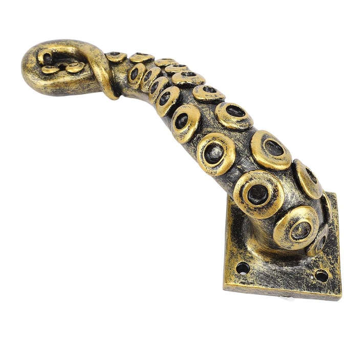 Octopus Deurklink Hars Zware Uitvoering Vintage Brons Kast Meubel Trekker Octopus Tentakel Deur