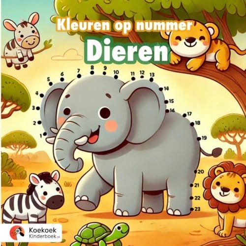 Kleuren Op Nummer: Dieren - Koekoek Kinderboek