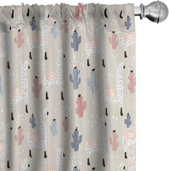 ABAKUHAUS Lama Voorhangen – 2x75x225 cm – Microfaser – Verdunkelend