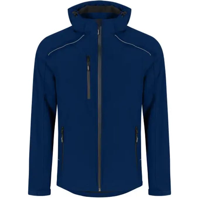 Men's Softshell Outdoorjas met afneembare capuchon Navy - M