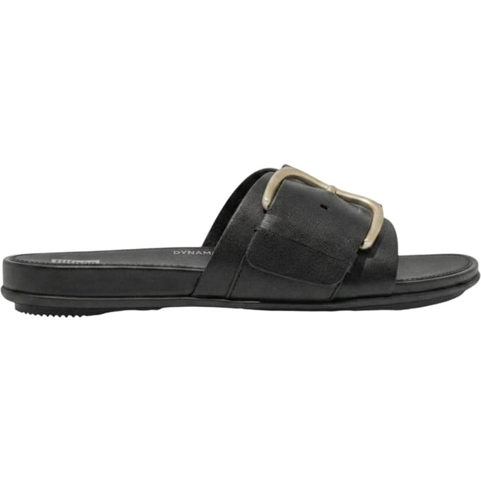 FitFlop Dames Leren Slippers (Zwart)