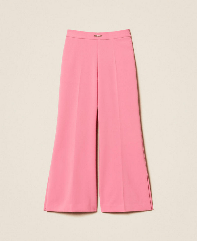 roze flare broek
