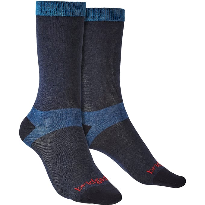 Bridgedale - 2 Pack Liner Basislaag Schoen Sokken - Marineblauw