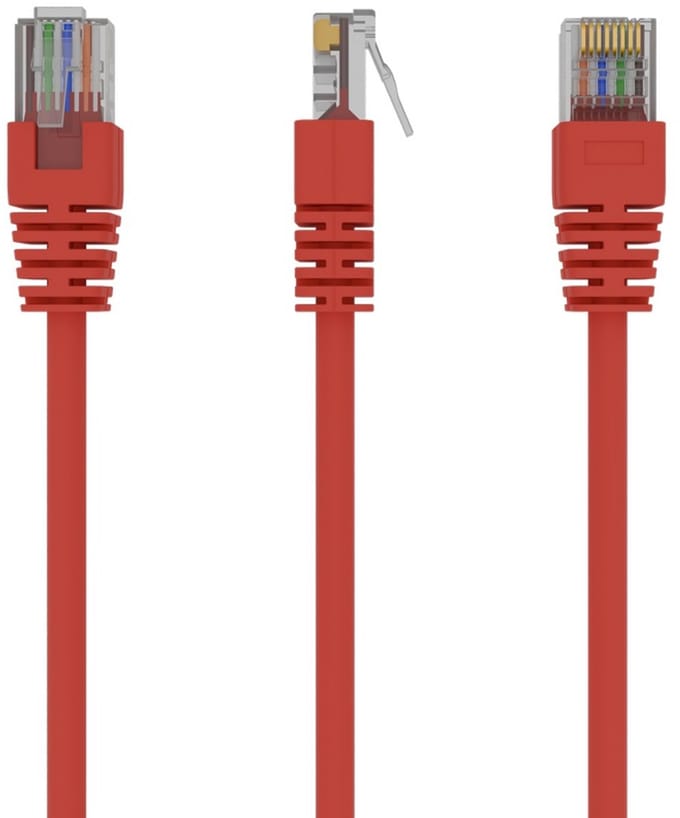 UTP Cat5E patchkabel, 0.5 m, rood