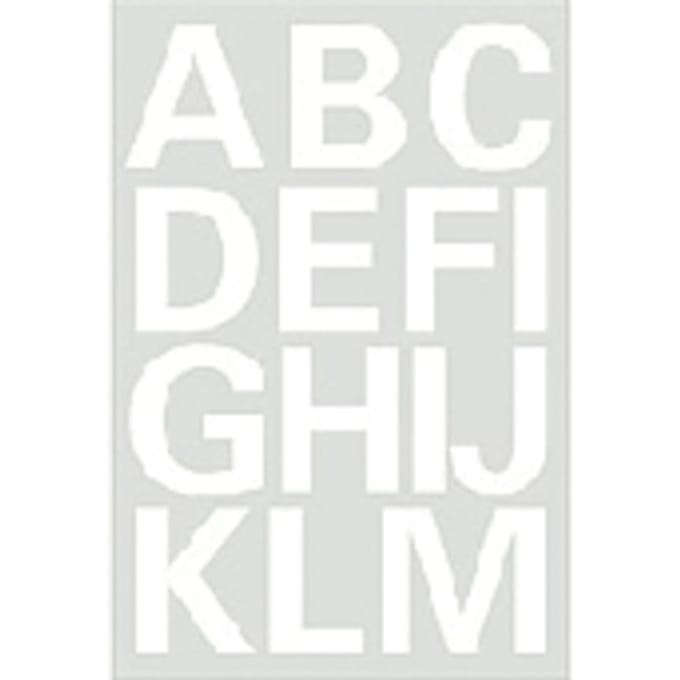 Herma Alfabet plak letters A-Z Stickers - 2x vellen - wit - 25 mm - watervast