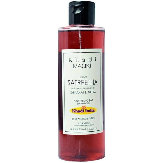Natuurlijke shampoo Satritha (210 ml), Satritha Herbal Haarreiniger, Khadi Mauri 14.375 white
