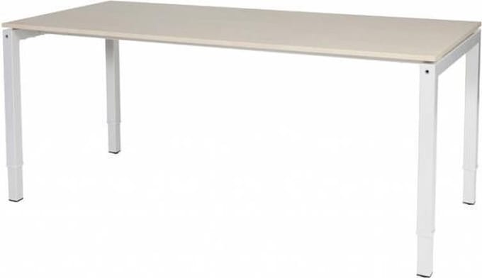 Verstelbaar bureau - Slinger 200x80 Eiken - wit frame