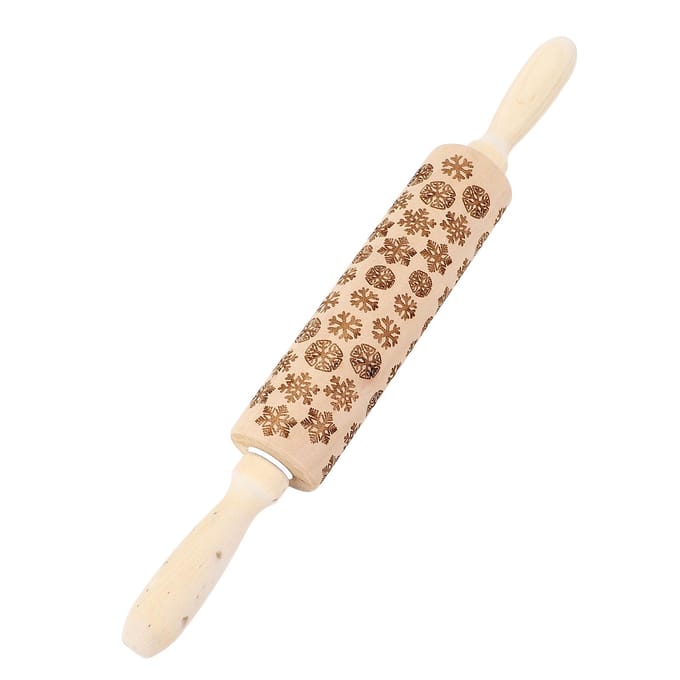 Houten Deegroller Multifunctioneel Reliëf Kook Klassieke Deegroller voor Bakken Fondant JM01675 beige