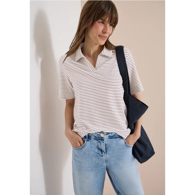 Poloshirt met korte mouwen en strepen