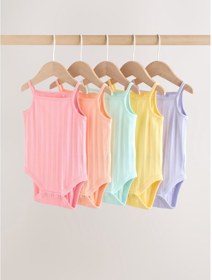 Next - Meisjes - Set van 5 hemdje-babyrompertjes - Roze