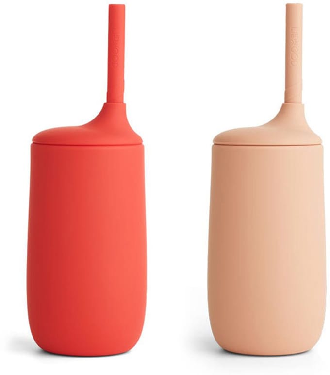 Liewood Dylan tuitbeker 2-pack Apple red/tuscany rose mix