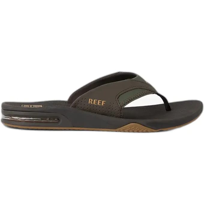 Reef Fanningbrown/Gum Heren Slippers - Zwart/Bruin - Maat 40