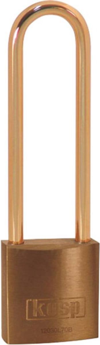 Kasp K12030L70BD Hangslot 30 mm Goud-geel Sleutelslot