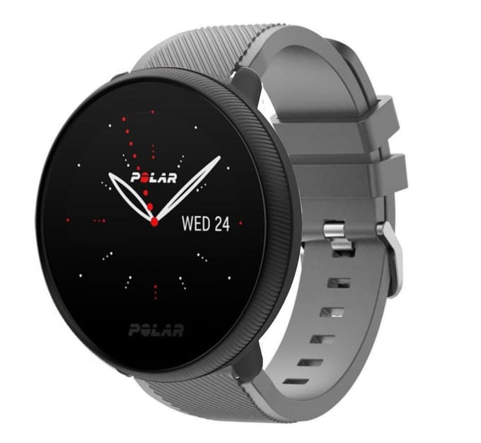 Polar Ignite 2 twill siliconen band (grijs)