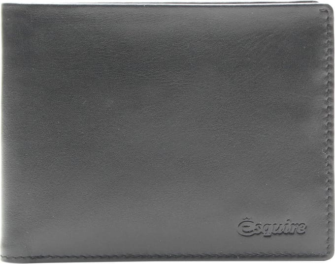 Esquire Portemonnee New Silk Wallet Black Zwart
