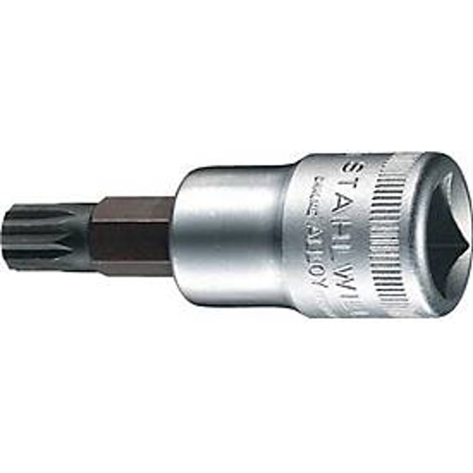 Draadsleutelinzetstuk 54 x 1/2 inch, inwendig veelzijdig getand, M10, L.60 mm, STAHLWILLE