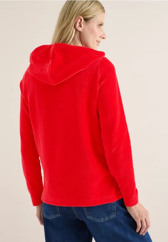 Corduroy jas met capuchon