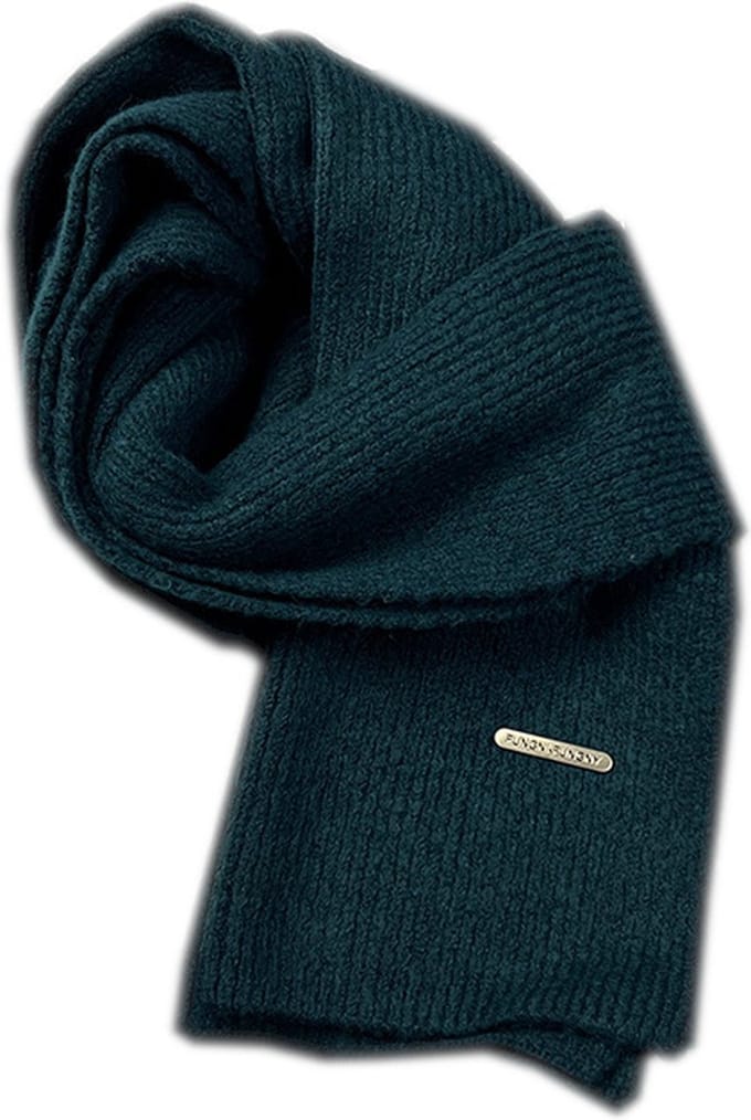 Sjaal – Dames – Heren - Wolmix – Effen – Groen - 156 x 31.5 cm