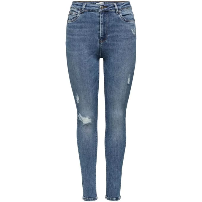 Onlmila Life  Hwsk Ank Dst Bj Medium Blue Denim