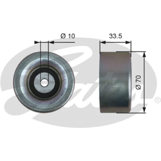 Spanrol/geleiderpoelie, V-riem DriveAlign® GATES T36173