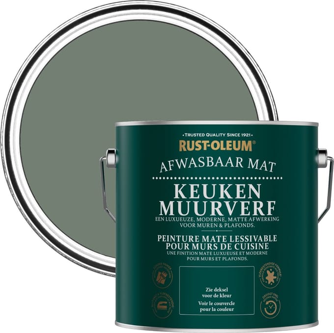 Rust-Oleum Groen Keuken muurverf - Sereniteit 2,5L