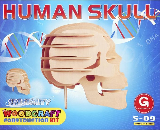 Houten bouwpakket Skull S-09