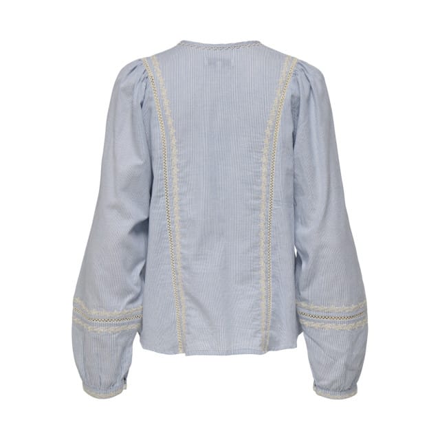 ONLY - ONLMONICA ANE LS EMB TOP WVN Dames Top