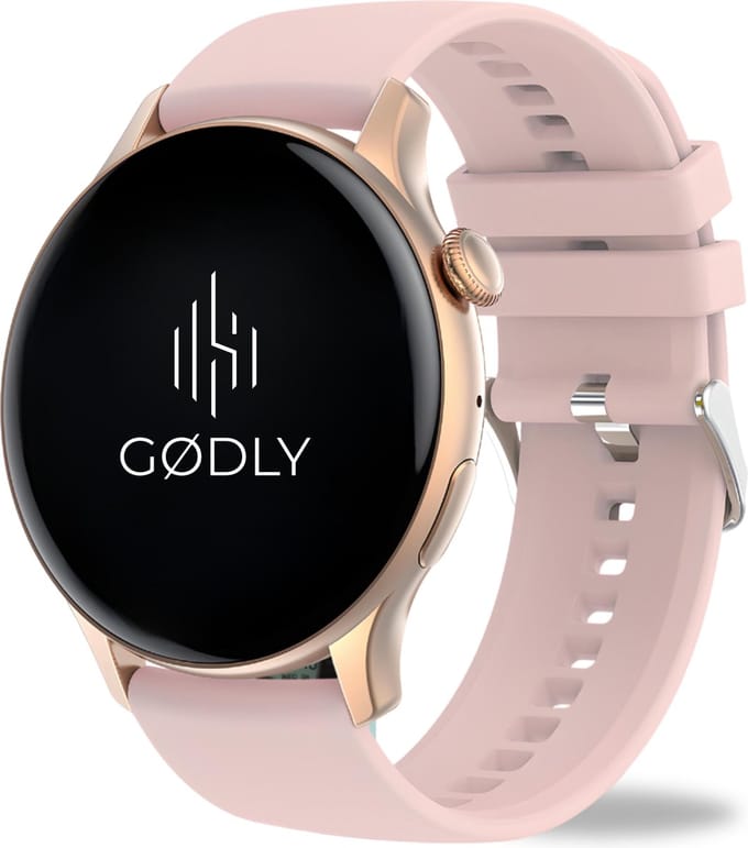 GØDLY Amoled Smartwatch - Sporthorloge - Horloge Dames & Heren - Bluetooth - GPS - Roze