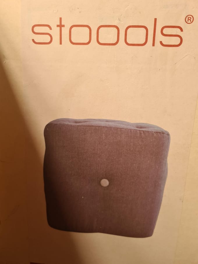 Stoools poef blauw 45x45x44cm