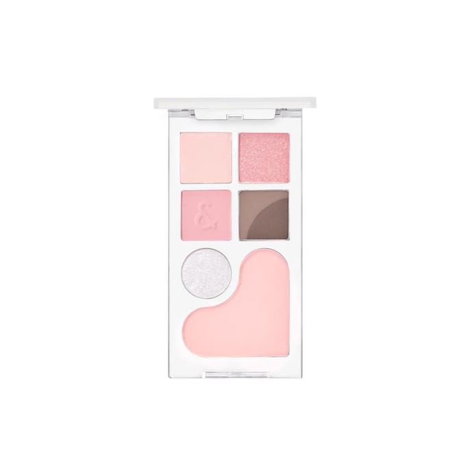 rom&nd Bare Layer Palette 02 Strawberry Mood 14 g - palette de fards à paupières roses avec blush