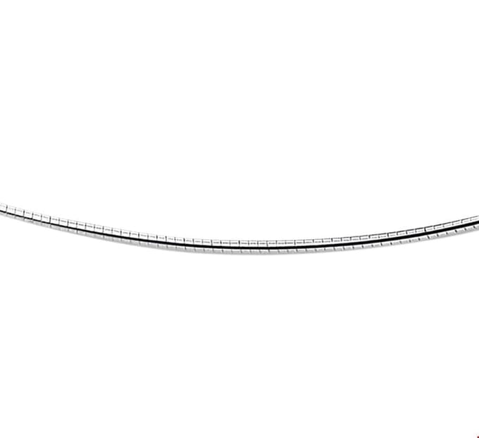Zilveren Collier omega rond 1 1021114