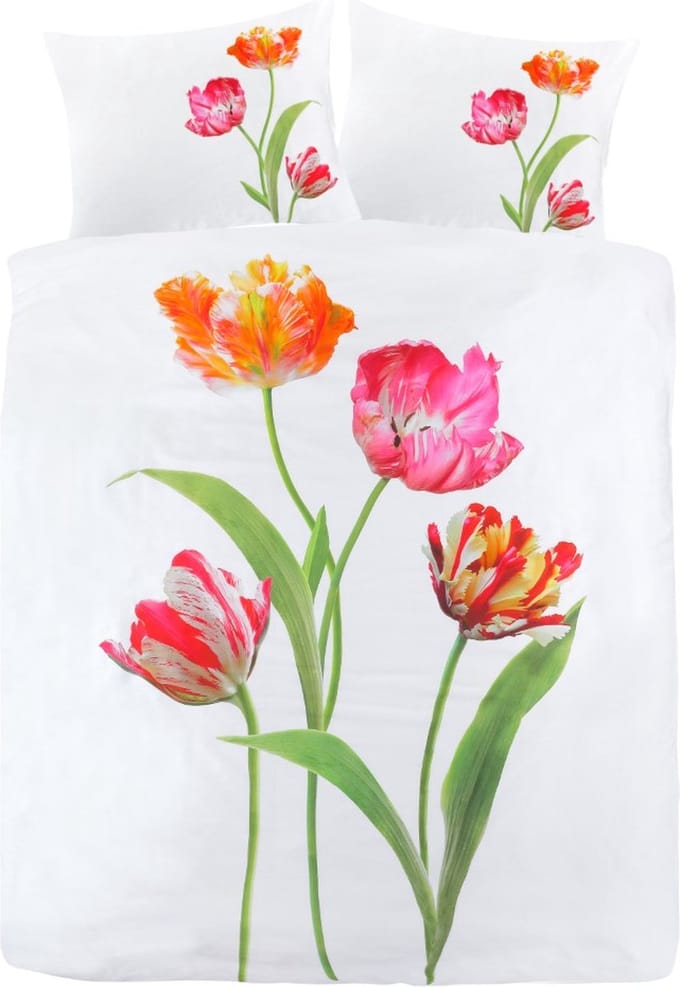 Papillon Tulip Dekbedovertrek - Lits-jumeaux - 240x200/220 cm - Wit