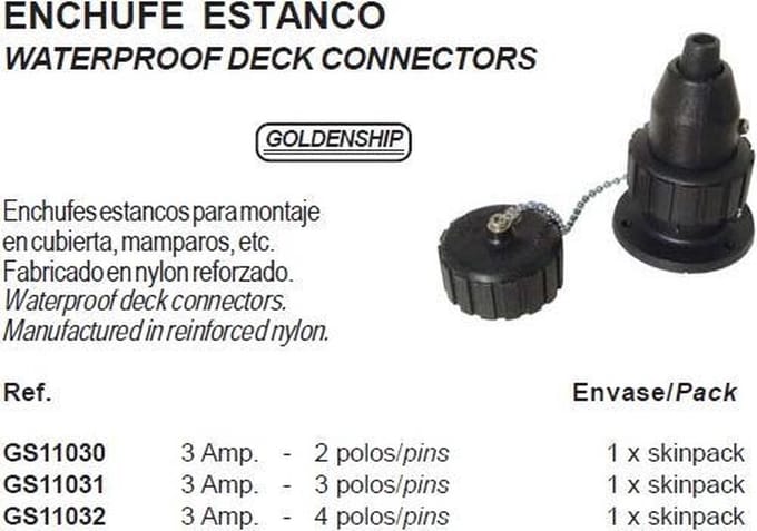 Waterproof deck connector