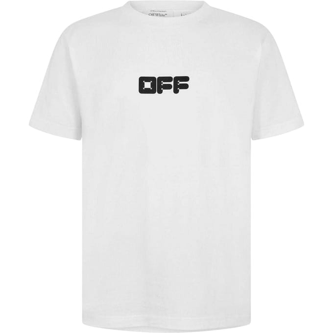 Off White Heren Slim T-shirt in katoen (Wit)