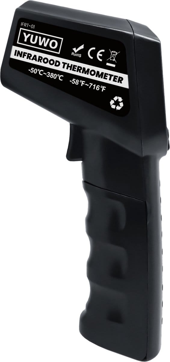 YUWO® Digitale Infrarood Thermometer - Bereik -50 t/m +380 °C - Infrarood Thermo Meter - Warmtemeter