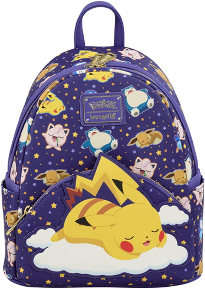 Pokémon Loungefly Mini Rugzak Sleeping Pikachu and Friends