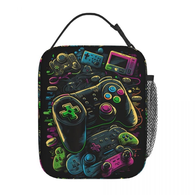 Control All The Things Videogame Controller Lunchtas Draagbare Lunchbox Reiskoelertas Grappige Oxford Thermische Tote Handtassen One Size
