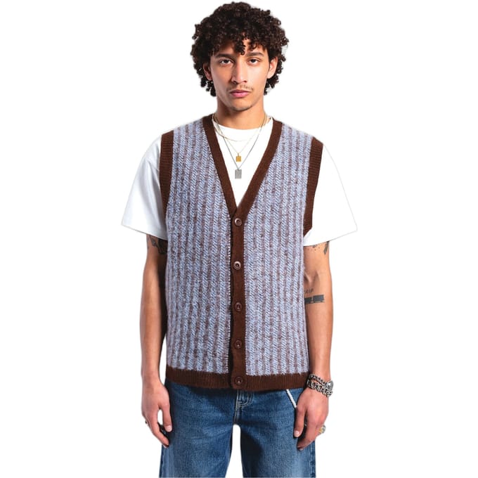 vest dr.denim bobby vest - zen blauw twijn