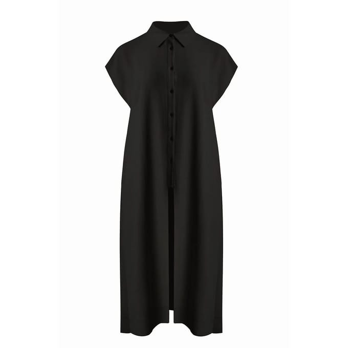 Lange crêpe jurk voor dames Mat Fashion
