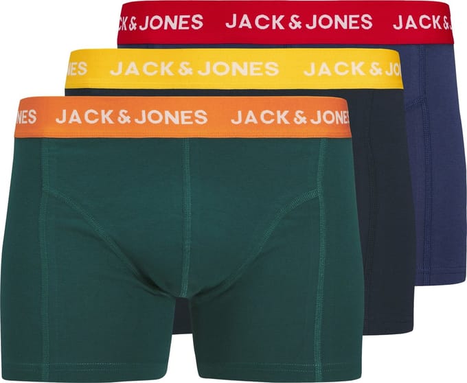 Jack & Jones Heren Boxershorts Trunks JACMICK Effen 3-Pack - Maat M
