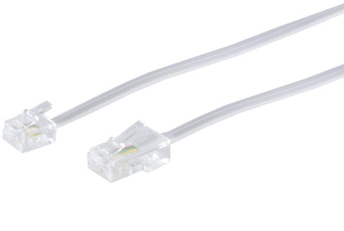 ISDN-Verbindungskabel (Modular) weiß 6m