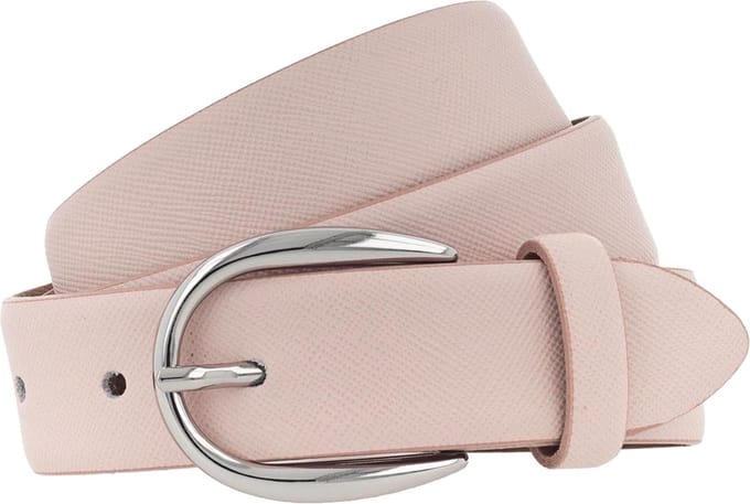 Vanzetti Leren Riem Classics 30mm Cambered Leather Belt W100 Pale Rose Roze