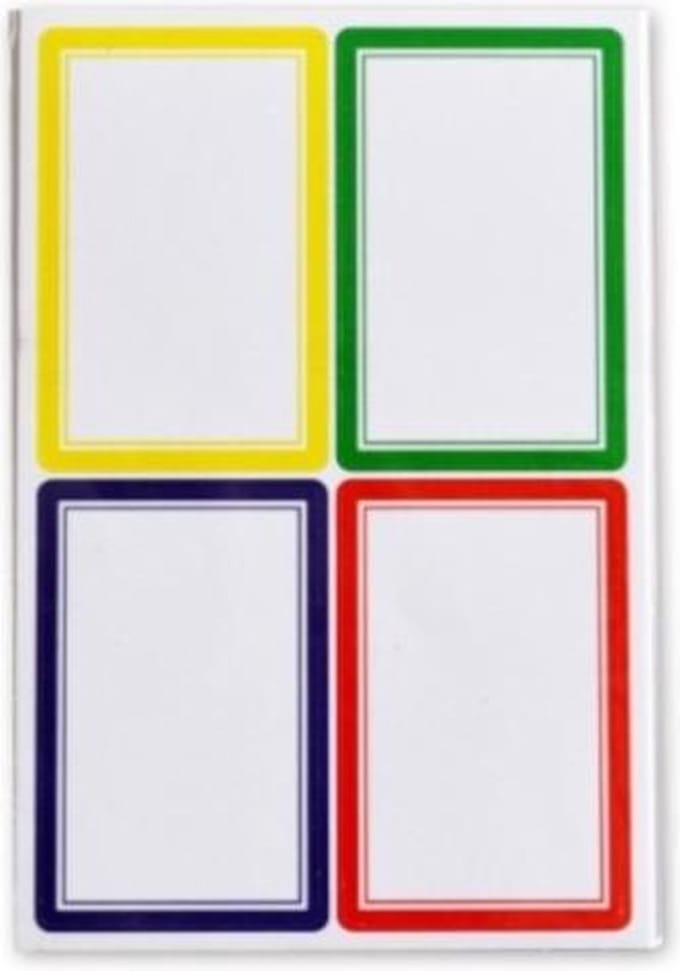 Soho Schooletiketten Gekleurd 35 X 52 Mm 5 Vellen à 4 Stuks