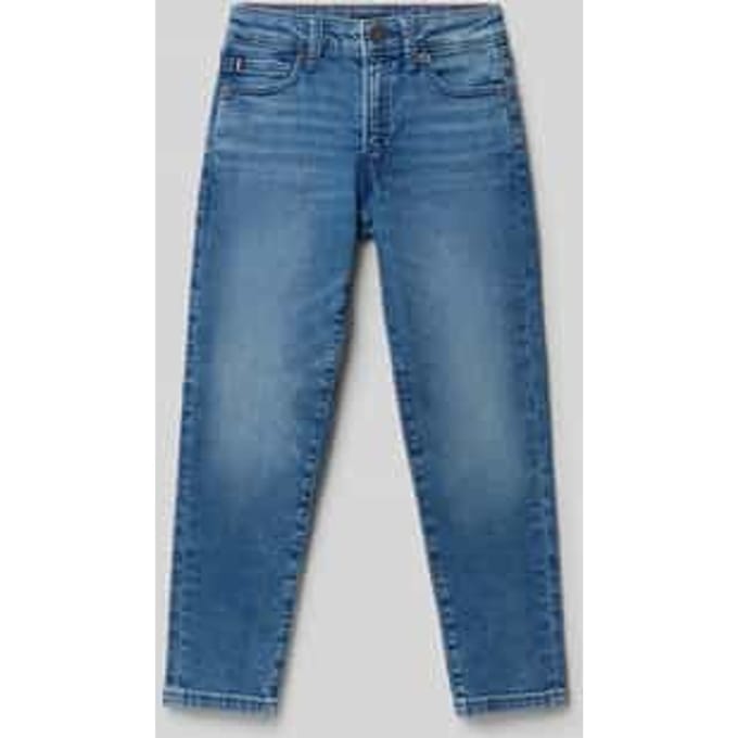 Straight Fit Jeans van katoenmix