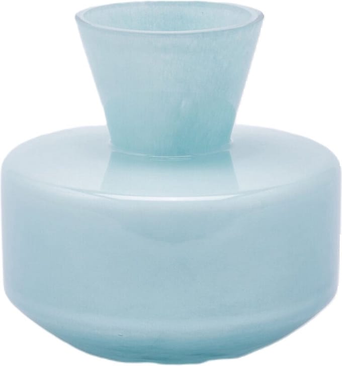 EDG - Vaas- Glas - blauw - D21 x H20 cm - Opening 11 cm