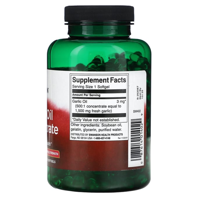 Knoflookolie Concentraat, 1.500 mg, 500 Softgels
