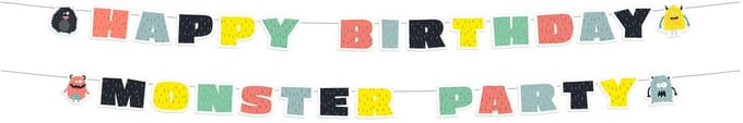 Folat BV Letter garland Monster Bash 2 pcs.
