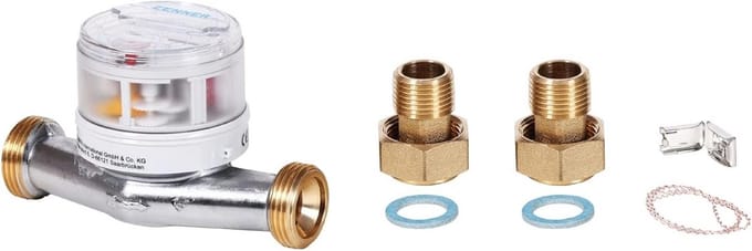 Watermeter voor opbouwmontage 3/4 inch voor koud water