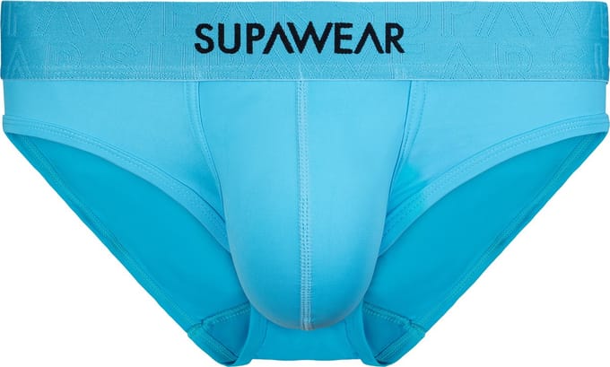 SUPAWEAR Neon Brief Neon Blue - MAAT L - Heren Ondergoed - Slip voor Man - Mannen Brief